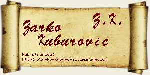 Žarko Kuburović vizit kartica